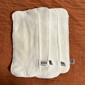 Thirsties Natural Stay Dry Duo cloth diaper inserts.